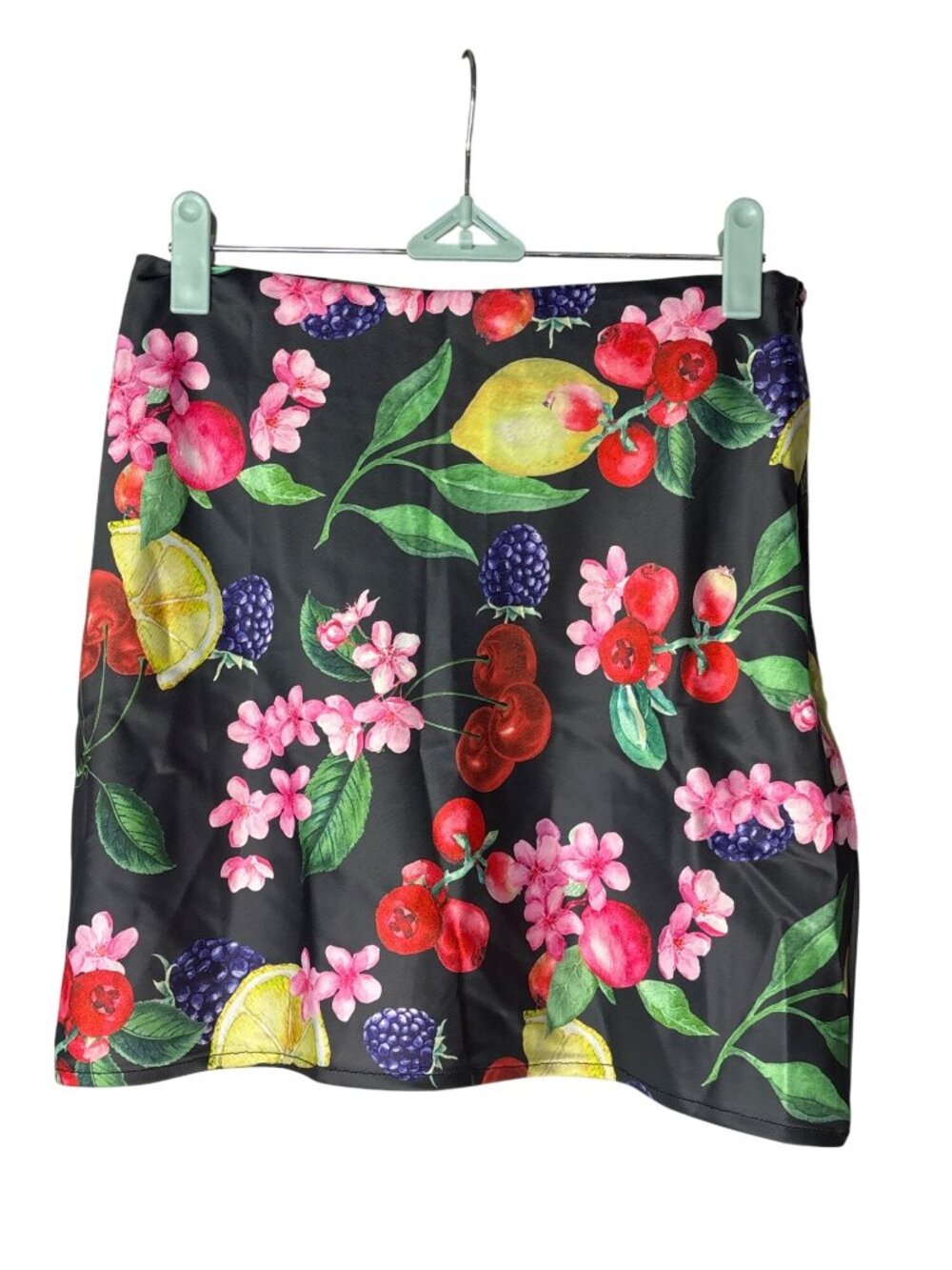 Nasty Gal Collection Novelty Fruit Print Mini Skirt 2 Bright Colorful Coquette